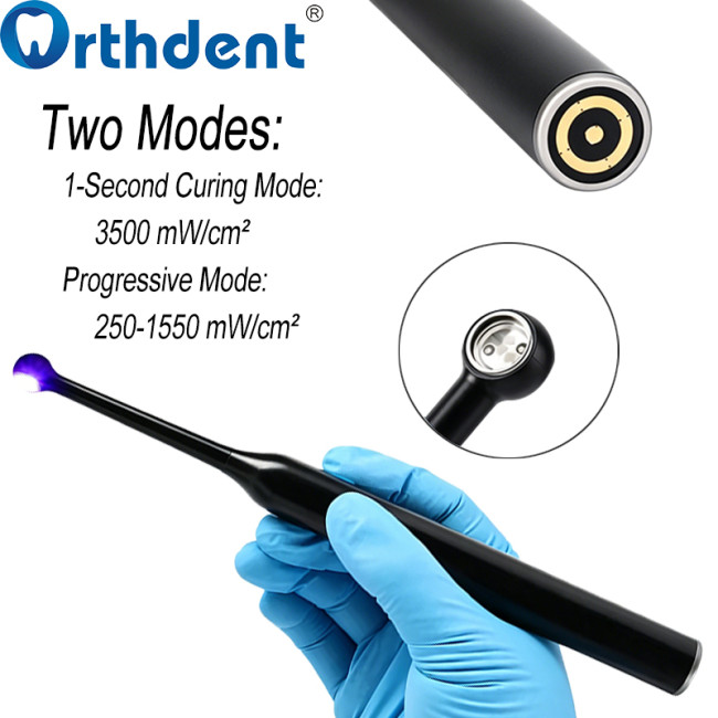 1 second curing light two modes optional 1s mode 3500mW/cm² gradual mode 250-1550mW/cm²