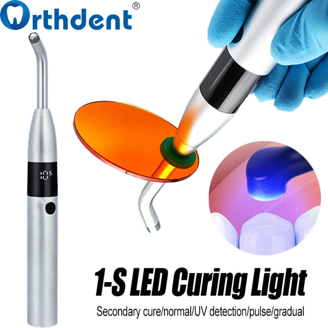 Dental White LED 1-Second Curing Light with Caries Detection 5 Modes Restoration Lamp