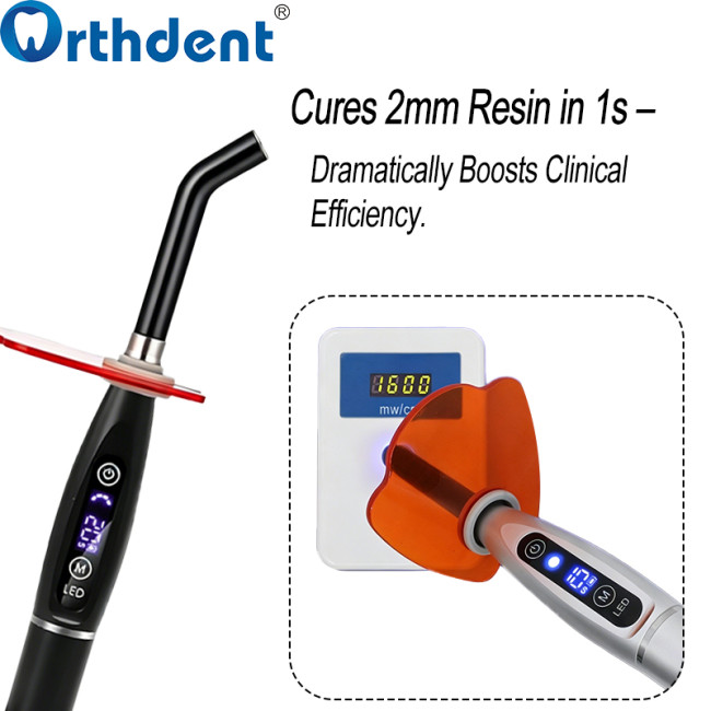 dental curing light 1 second cures 2mm resin fast and efficient