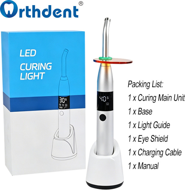 Dental White LED 1-Second Curing Light with Caries Detection 5 Modes Restoration Lamp