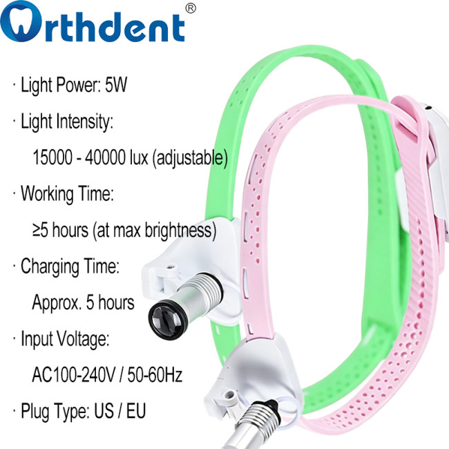 5W headlight specifications 5W power 15000-40000lux 5h battery life