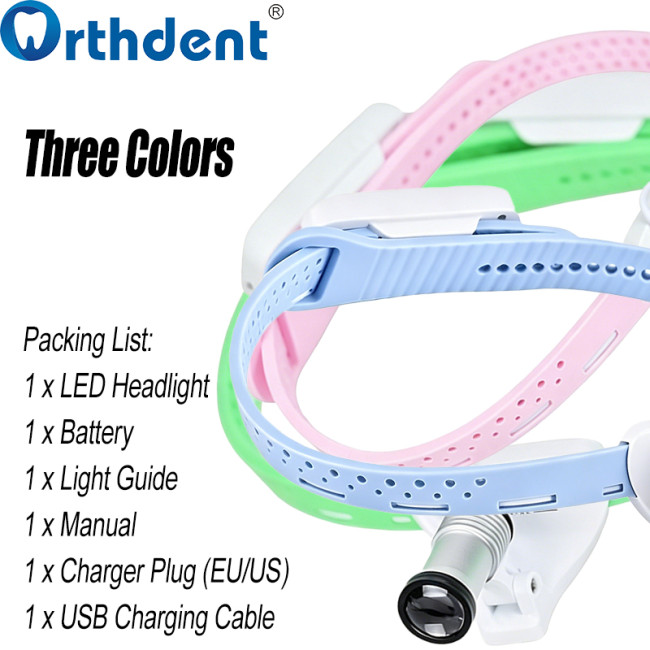5W headlight blue green pink three colors with US and EU plug options
