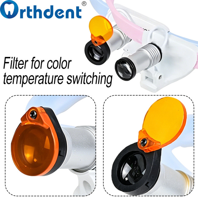 5W headlight with filter for adjustable color temperature