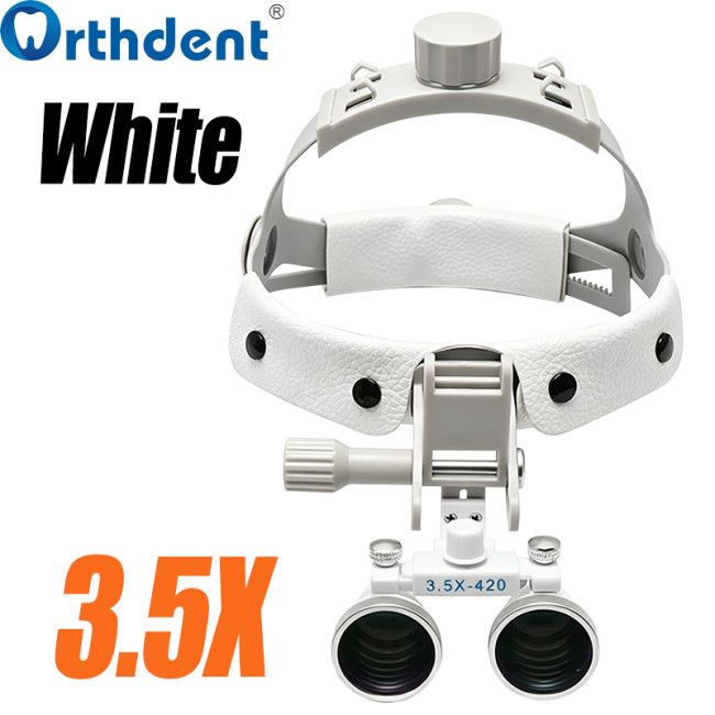 2.5X/3.5X Headband Dental Loupe 420mm Working Distance Oral Adjustable Magnifying Glass