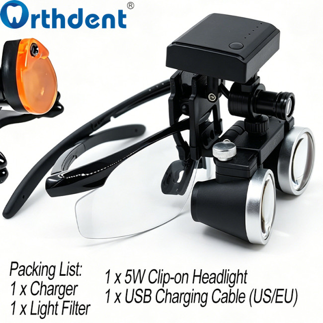 5W clip-on headlight packing list headlight charger cable light filter