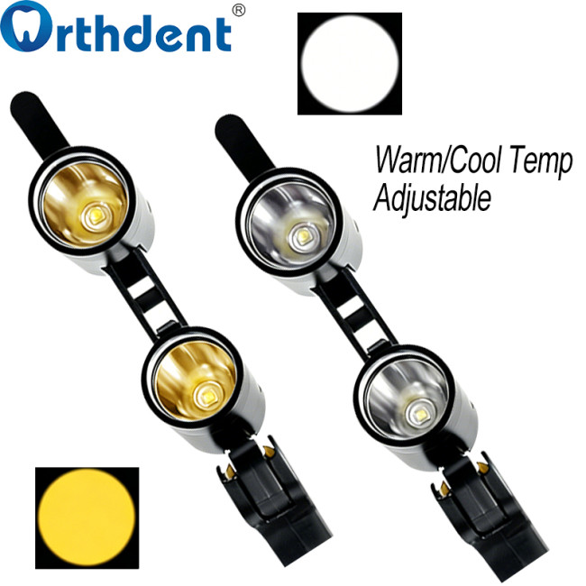 1Set 2.5X/3.5X Dental Loupe with 5W LED Light Headlight Surgical Lamp with Dual Battery