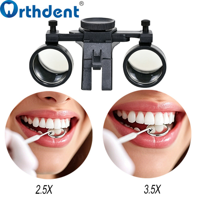 1Set 2.5X/3.5X Dental Loupe with 5W LED Light Headlight Surgical Lamp with Dual Battery