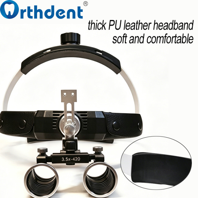 dental loupe thick PU leather headband soft and comfortable