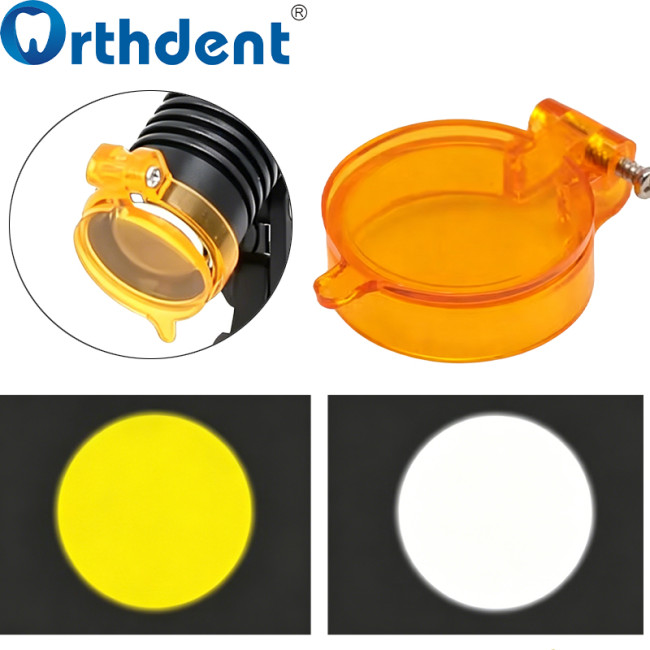 Yellow Filter for Dental Headlight For LED Headlamp 12/16/18/20mm