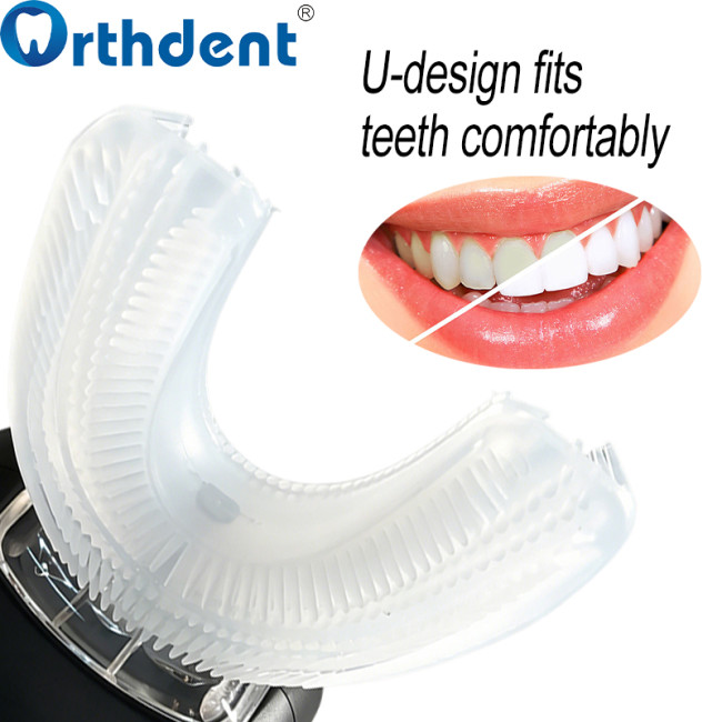U-shaped toothbrush ergonomic U-design fits teeth comfortably