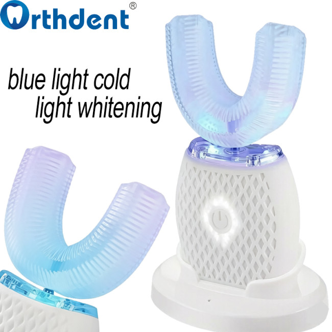 U-shaped toothbrush blue light cold light whitening technology