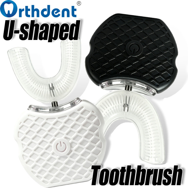 U-Shaped Sonic Electric Toothbrush 360 Degrees Waterproof Silicon Head 2 Modes