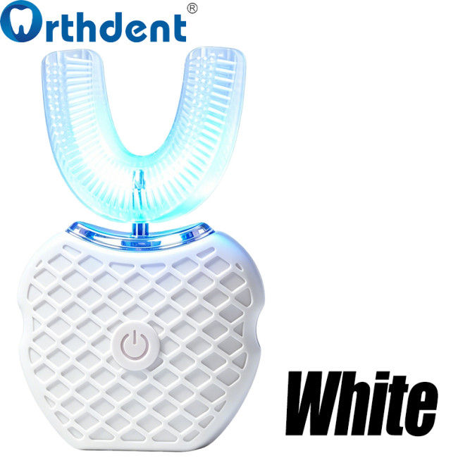 U-shaped toothbrush white color