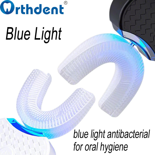 U-shaped toothbrush blue light antibacterial for oral hygiene