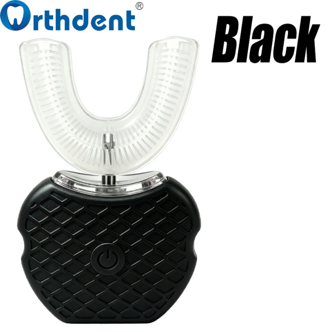 U-shaped toothbrush black color