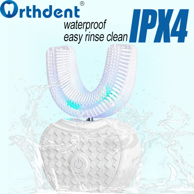 U-shaped toothbrush IPX4 waterproof easy rinse clean