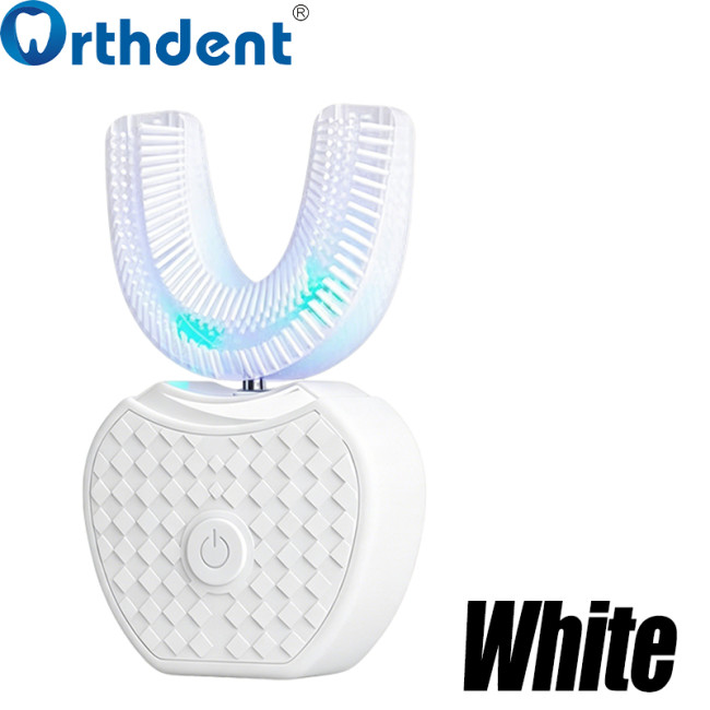 U-shaped toothbrush white