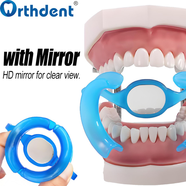 M-Shape Dental Mouth Opener with High-Definition Mirror Intraoral Retractor