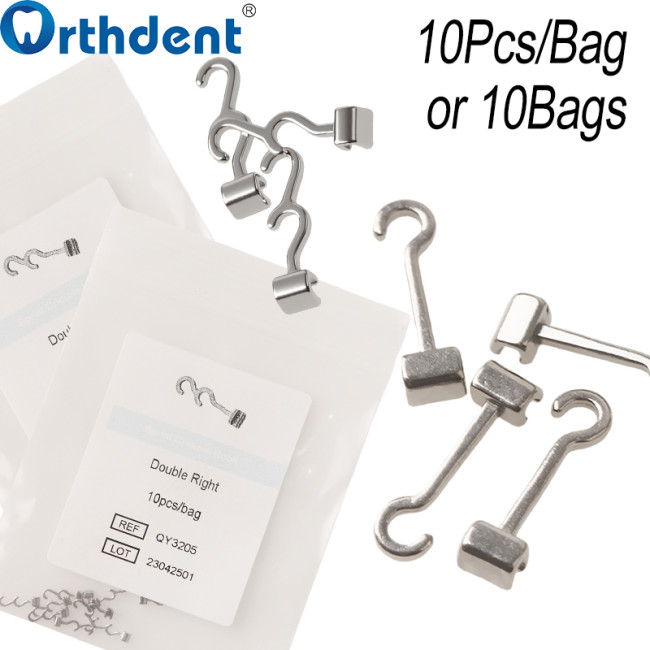 Orthodontic Crimpable Hook Single/Double/Triple Left/Right 8/10/11mm Fixed on Archwires