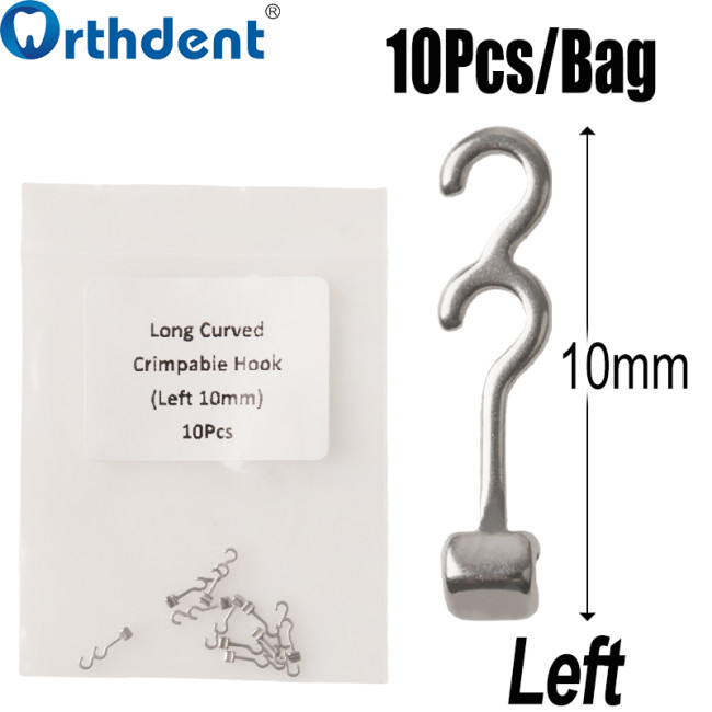Orthodontic Crimpable Hook Single/Double/Triple Left/Right 8/10/11mm Fixed on Archwires