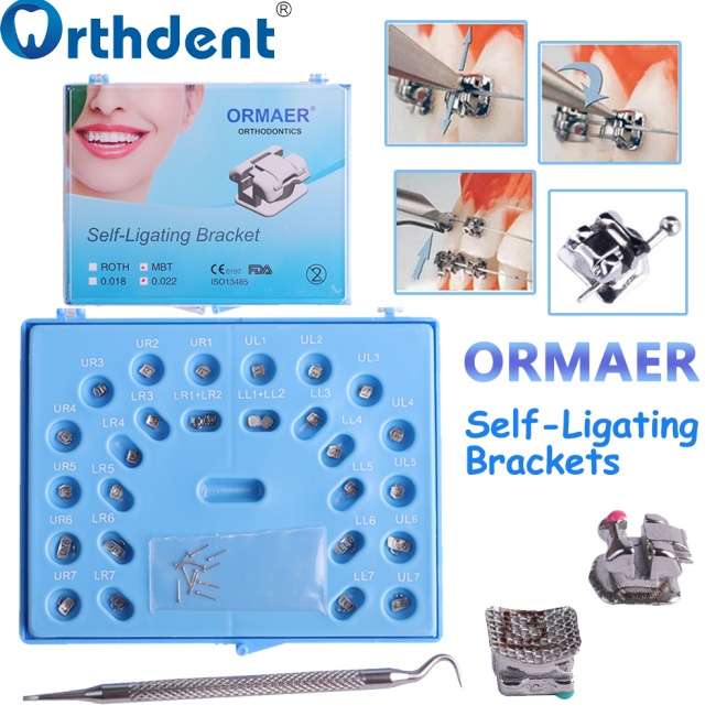 ORMAER Dental Orthdentic Self-Ligating Brackets Roth/MBT 022 28pcs/kit DAMON Q System