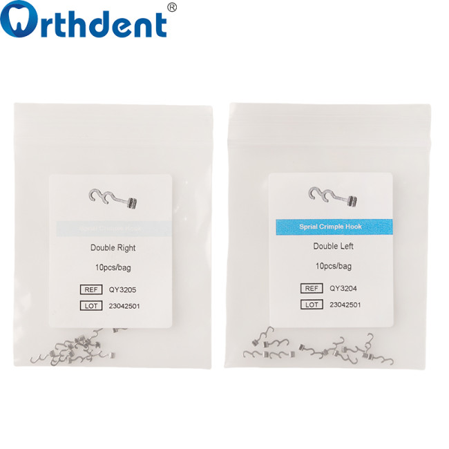 Orthodontic Crimpable Hook Single/Double/Triple Left/Right 8/10/11mm Fixed on Archwires