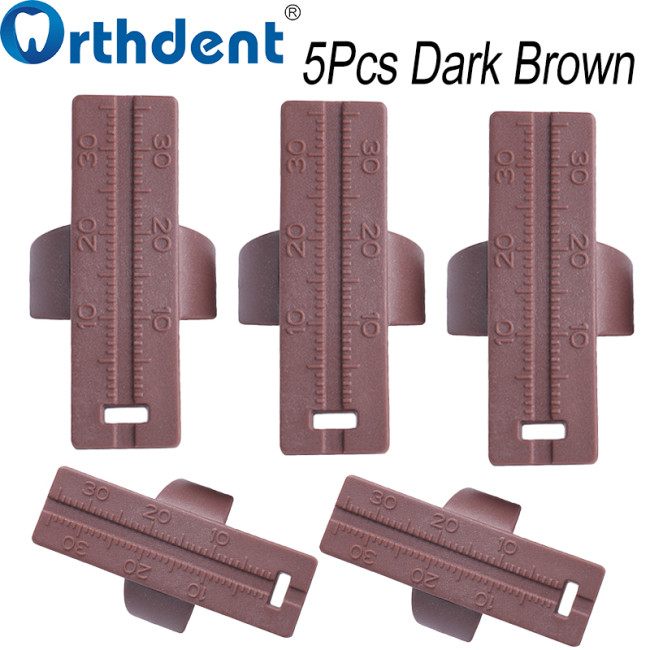 endodontic measuring ruler dark brown