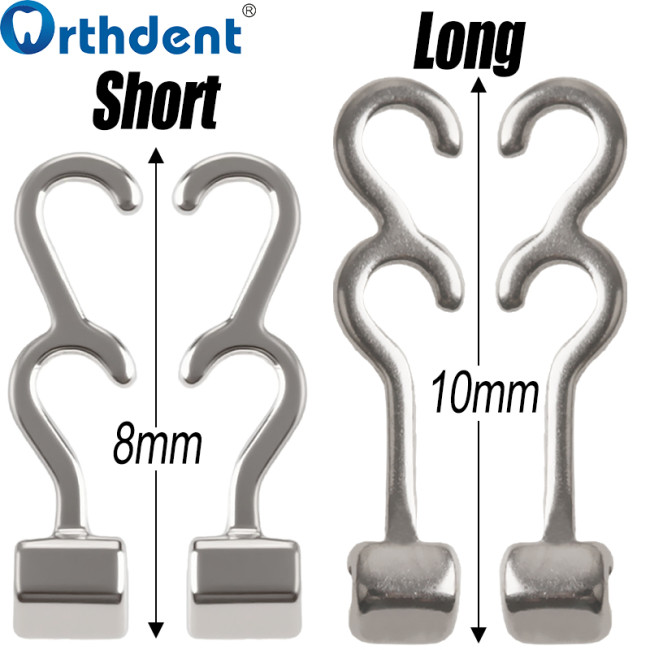 Orthodontic Crimpable Hook Single/Double/Triple Left/Right 8/10/11mm Fixed on Archwires