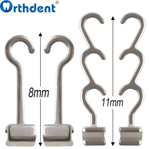 Orthodontic Crimpable Hook Single/Double/Triple Left/Right 8/10/11mm Fixed on Archwires