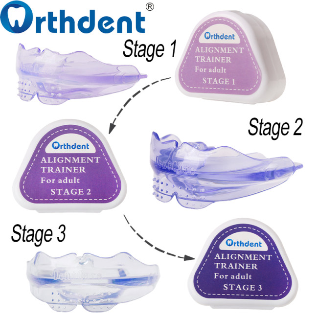 Dental Orthodontic Braces Teeth Trainer 3 Stages Alignment Mouthpiece For Adults