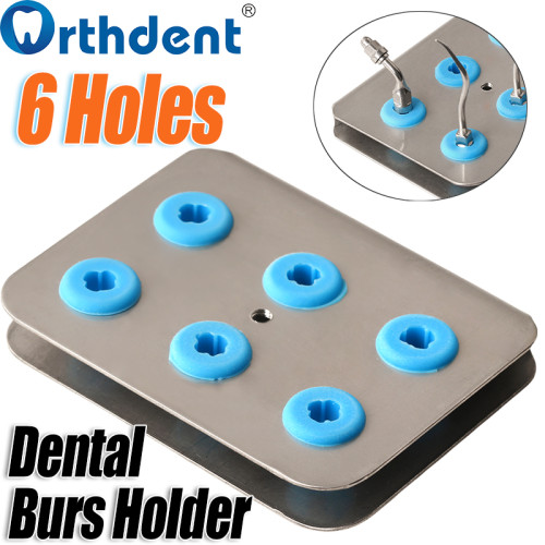 10Pcs/Pack 6-Hole Dental Tip Stand No Cover Disinfection Box Organizer For Scaler Tips Storage