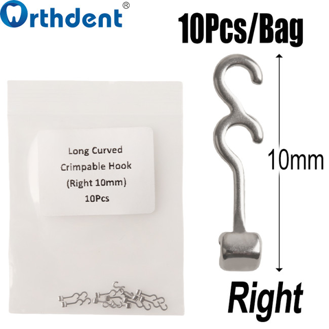 Orthodontic Crimpable Hook Single/Double/Triple Left/Right 8/10/11mm Fixed on Archwires