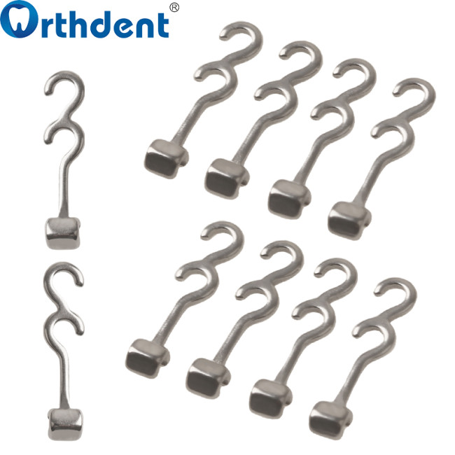 Orthodontic Crimpable Hook Single/Double/Triple Left/Right 8/10/11mm Fixed on Archwires
