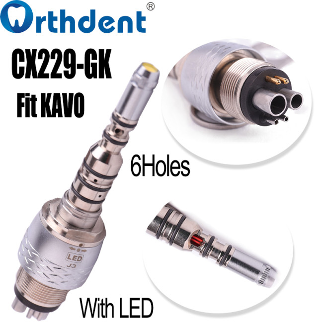 1PC COXO Dental Quick Coupling Swivel 6 Holes for NSK/W&H/KAVO Fiber Optic Handpiece