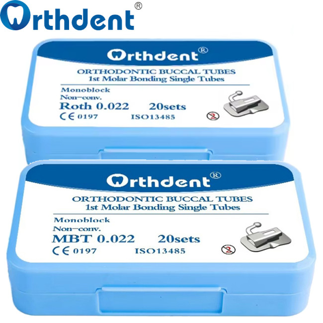 80 Pcs/Box 1st Molar Bonding Monoblock Non-Convertible Buccal Tubes Roth MBT 0.022