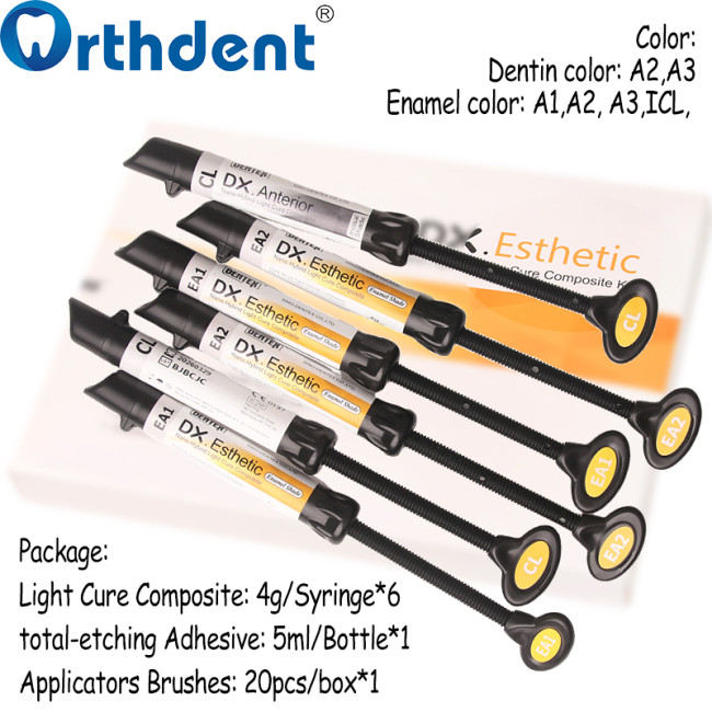 Dental DENTEX Light Cure Resin Bonding Universal & Esthetic Composite Kit