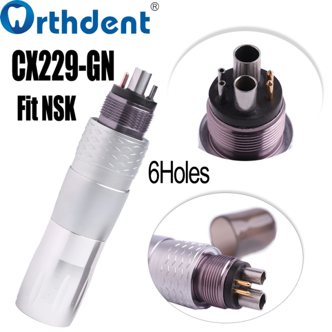 1PC COXO Dental Quick Coupling Swivel 6 Holes for NSK/W&H/KAVO Fiber Optic Handpiece