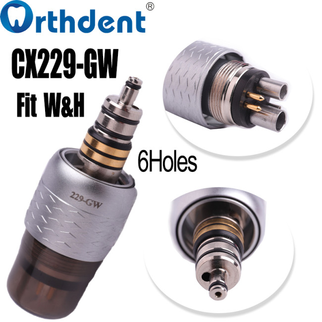1PC COXO Dental Quick Coupling Swivel 6 Holes for NSK/W&H/KAVO Fiber Optic Handpiece