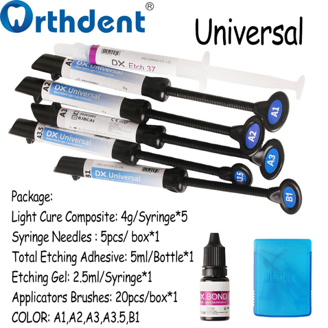 Dental DENTEX Light Cure Resin Bonding Universal & Esthetic Composite Kit