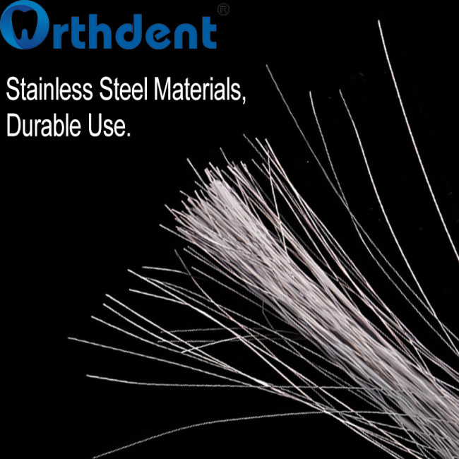 100Pcs/Box Dental Stainless Steel Kobayashi Ligature Wire 010/012 with Hooks Short/Long