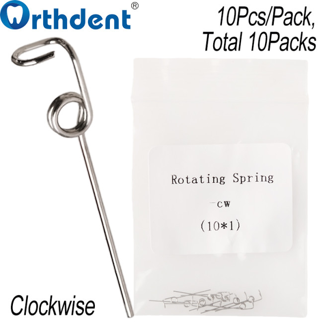 Orthodontic Rotating Spring CW/CCW 10Packs Upright Torsion/Positive Rotation
