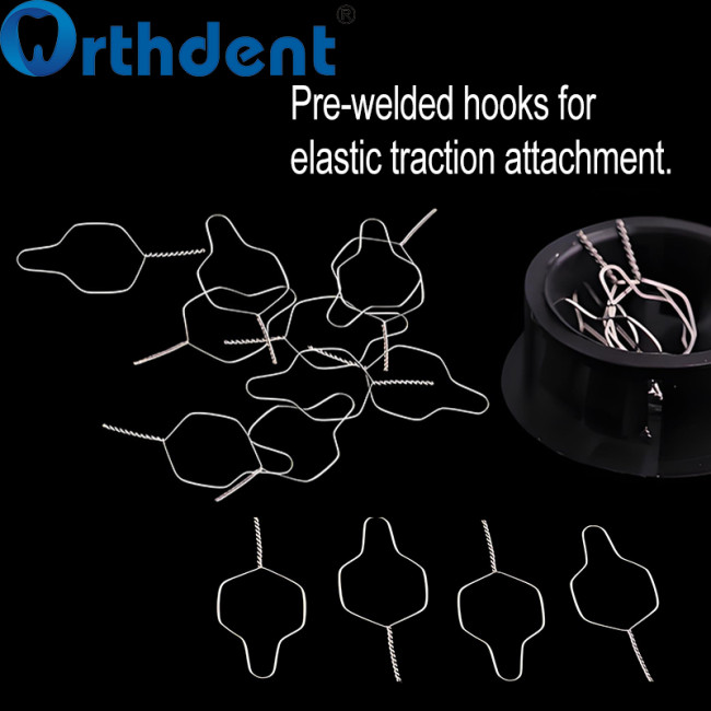 100Pcs/Box Dental Stainless Steel Kobayashi Ligature Wire 010/012 with Hooks Short/Long