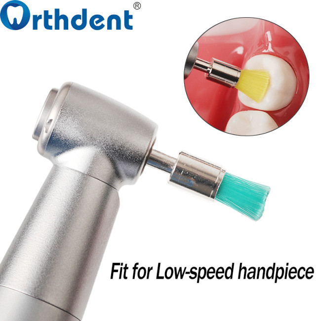 Dental Flat Polishing Brush Snap-On Type 100 Pcs/Box Nylon White/Black/Colored 2.5cm