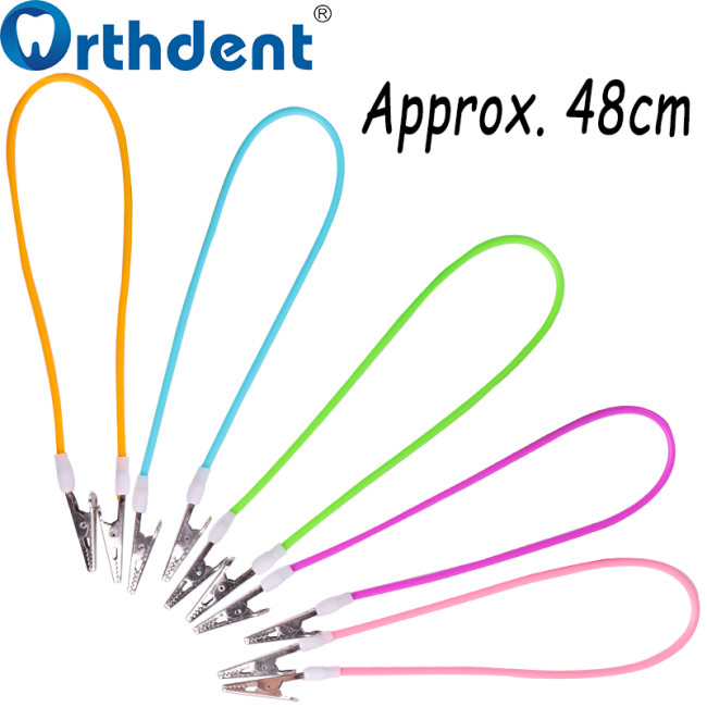 Dental Silicone Bib Clips 5 Colors Dentist holder 1Pc/5Pcs MIX Clip/Napkin Holder/Spring Rope