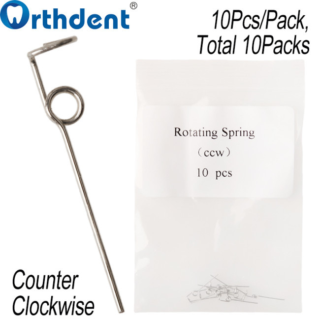 Orthodontic Rotating Spring CW/CCW 10Packs Upright Torsion/Positive Rotation