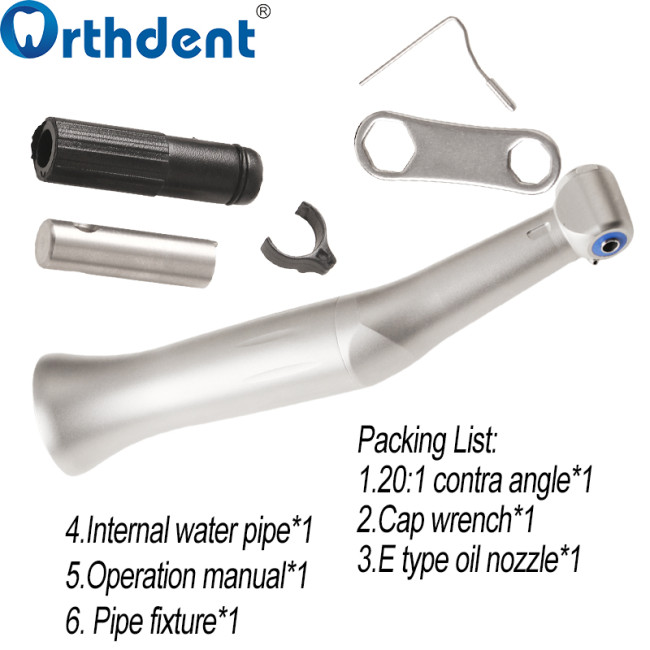 Dental Low Speed 20:1 Reduction Implant Contra Angle Handpiece NSK Type Outer Waterway Push Button E-Type