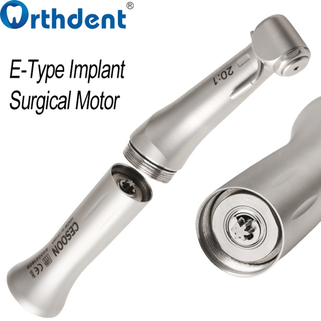Dental Low Speed 20:1 Reduction Implant Contra Angle Handpiece NSK Type Outer Waterway Push Button E-Type