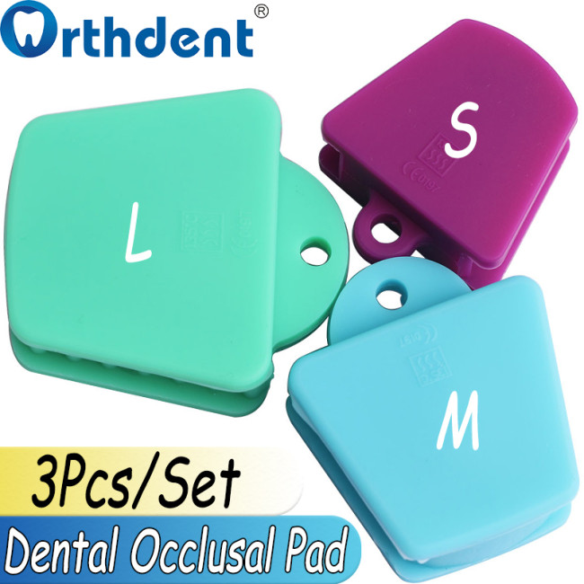 3Pcs/Set Dental Occlusal Pad Soft Type Occlusal Pad S/M/L Teeth Prop Bite