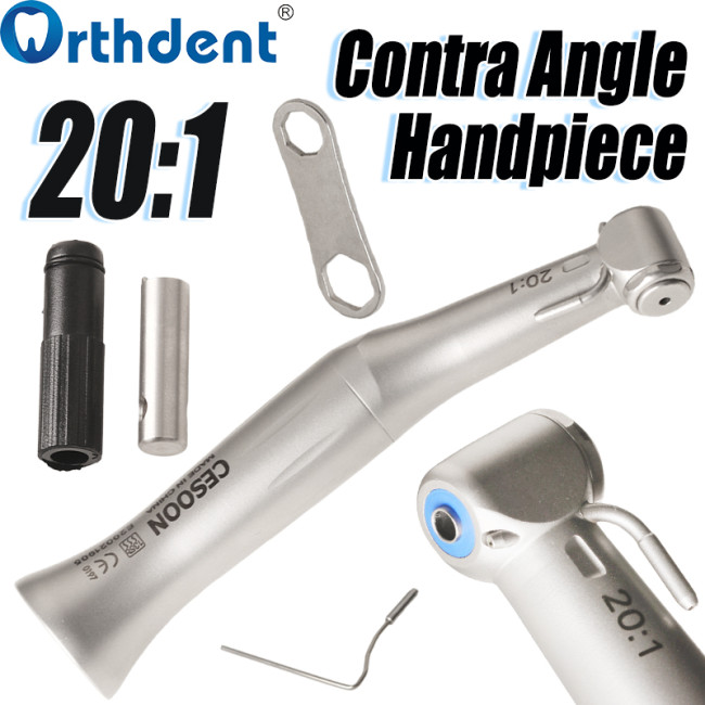 Dental Low Speed 20:1 Reduction Implant Contra Angle Handpiece NSK Type Outer Waterway Push Button E-Type