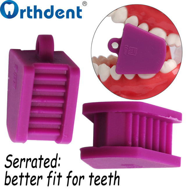 occlusal pad serrated edges design for better bite fit